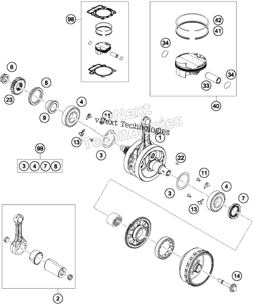 Crankshaft, Piston
