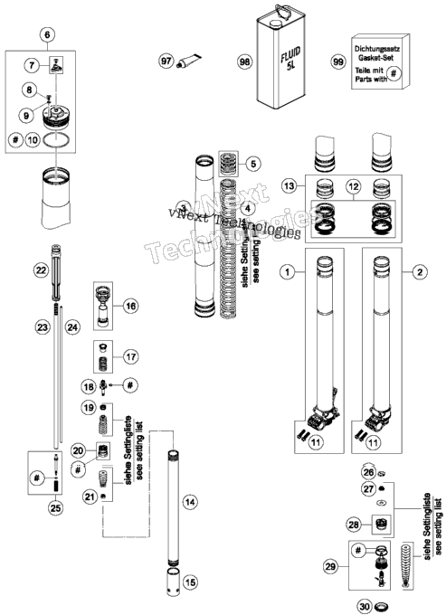 Front Fork Disassembled