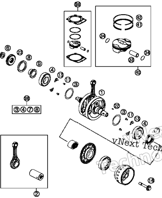 Crankshaft, Piston