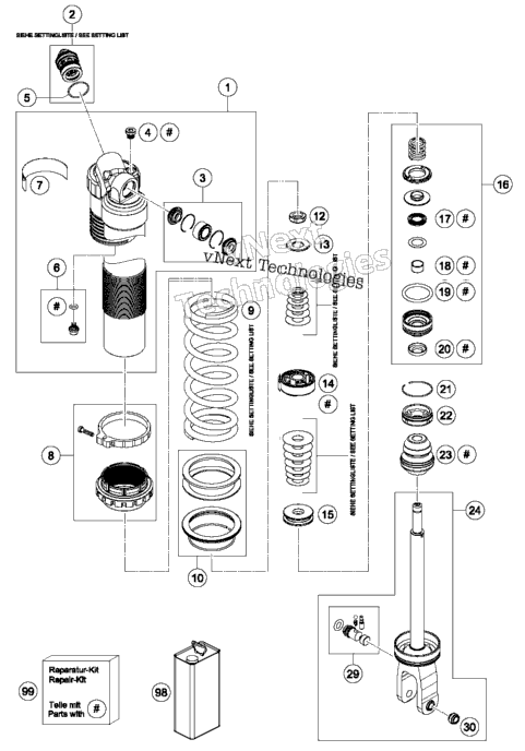 Shock Absorber Disassembled