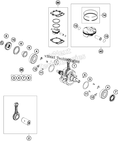 Crankshaft, Piston