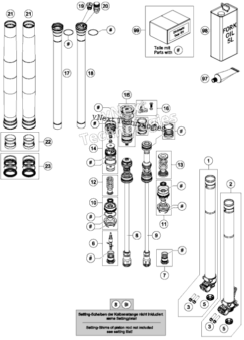 Front Fork Disassembled