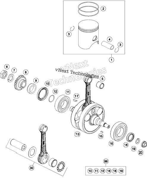 Crankshaft, Piston