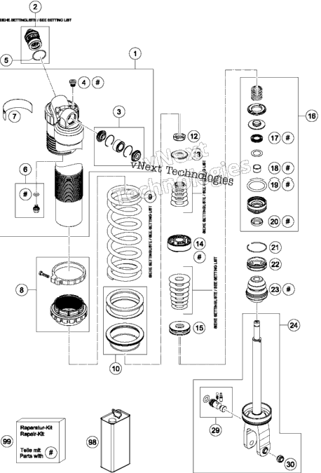 Shock Absorber Disassembled
