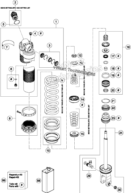 Shock Absorber Disassembled