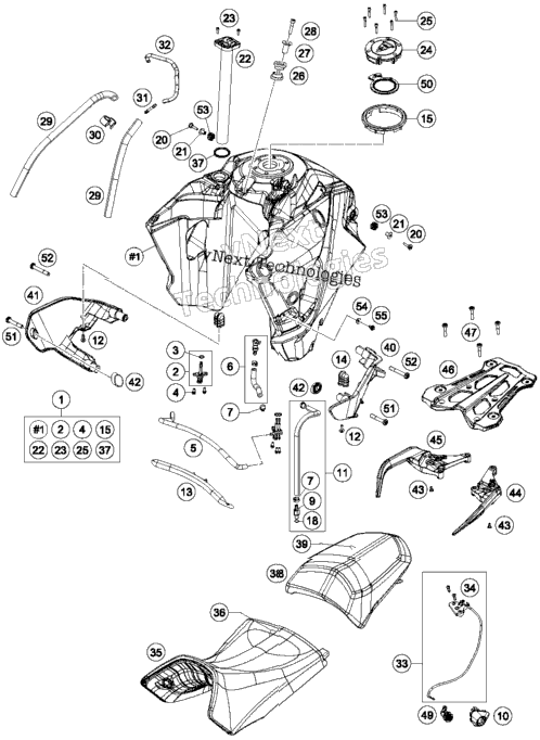 Tank, Seat, Cover