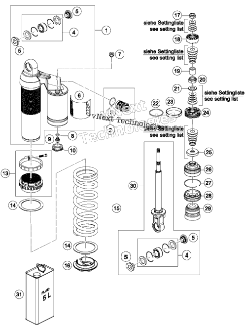 Shock Absorber Dissassembled