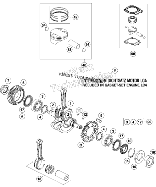 Crankshaft, Piston