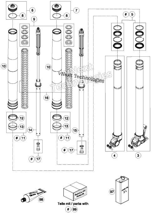 Front Fork Disassembled