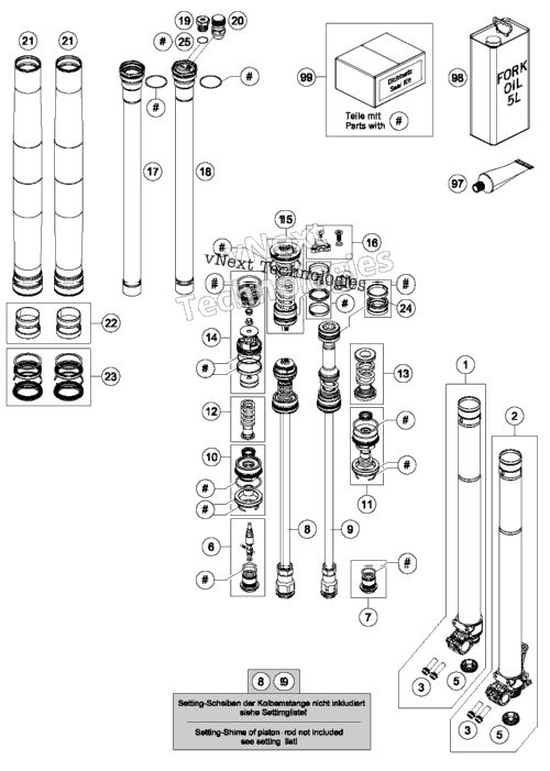 Front Fork Disassembled