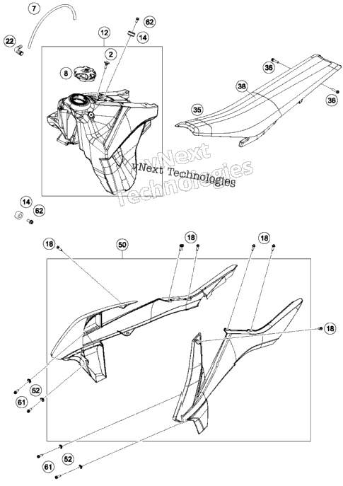 Tank, Seat, Cover