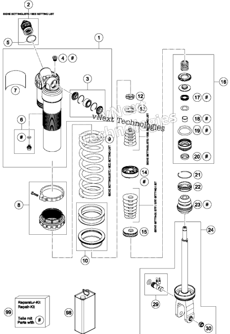 Shock Absorber Disassembled