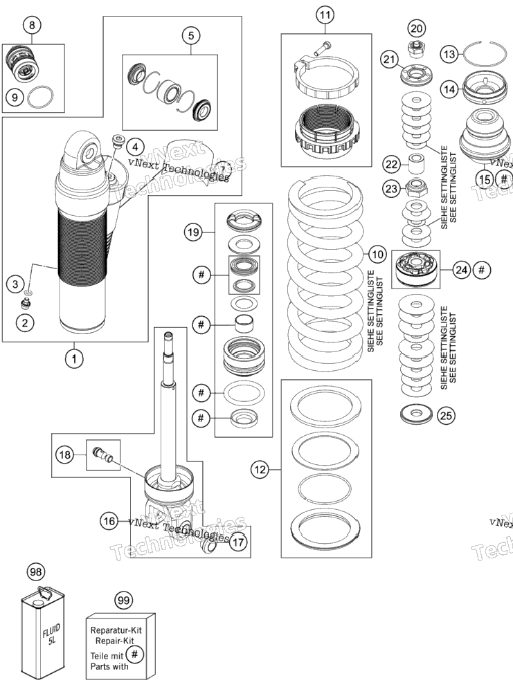 Shock Absorber Disassembled