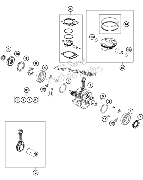 Crankshaft, Piston