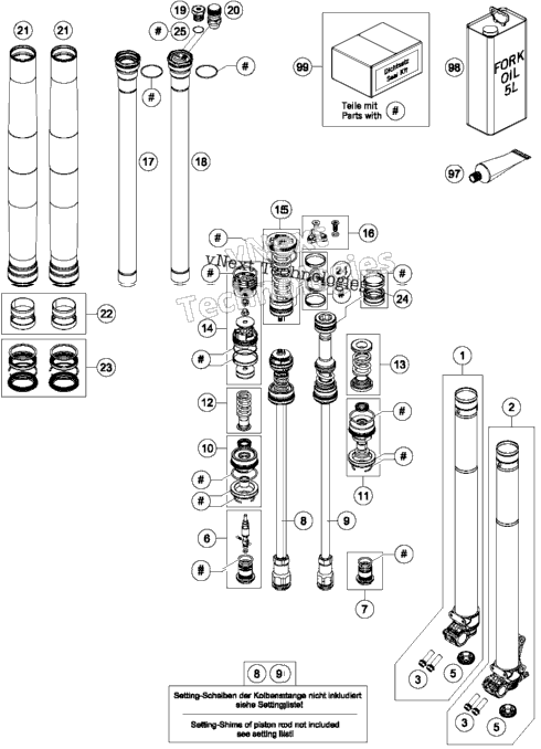 Front Fork Disassembled