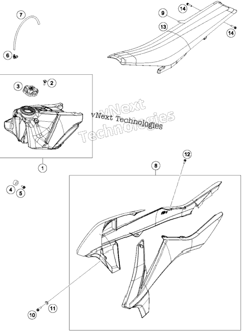 Tank, Seat, Cover