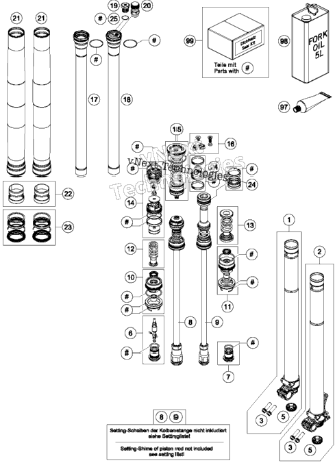 Front Fork Disassembled