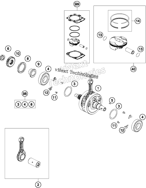 Crankshaft, Piston