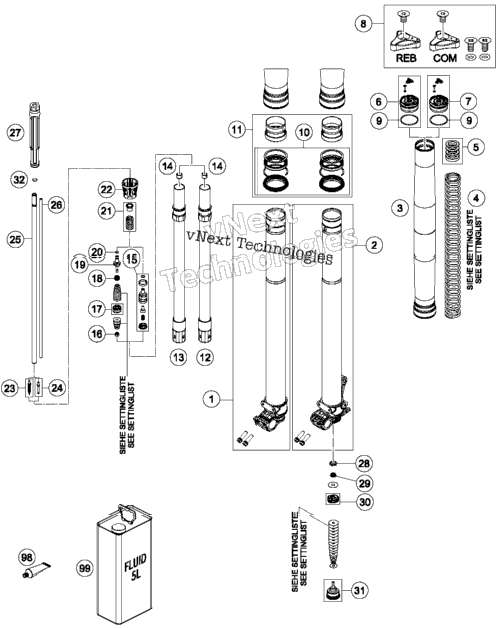 Front Fork Disassembled