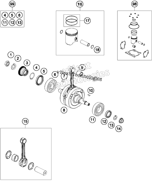 Crankshaft, Piston
