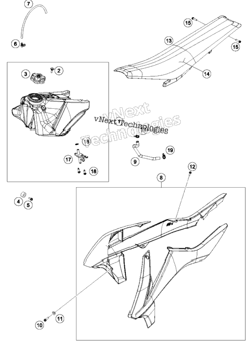 Tank, Seat, Cover