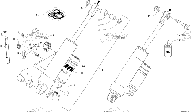 Rear Suspension Rear Arm Shock Absorber