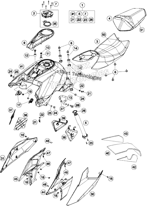 Tank, Seat, Cover