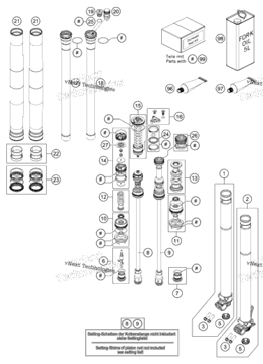 Front Fork Disassembled