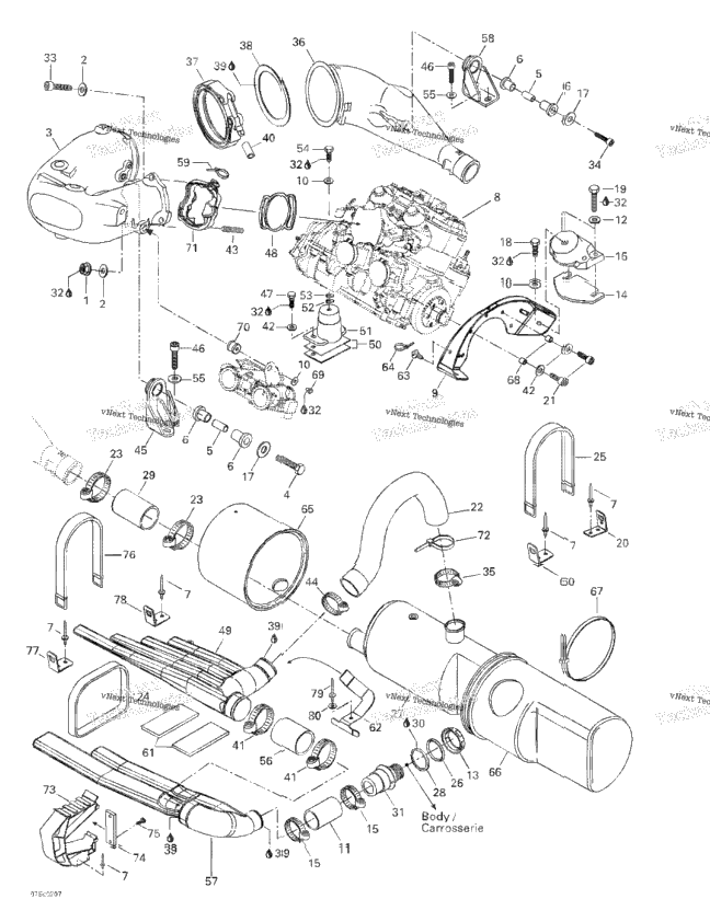 Engine Support And Muffler