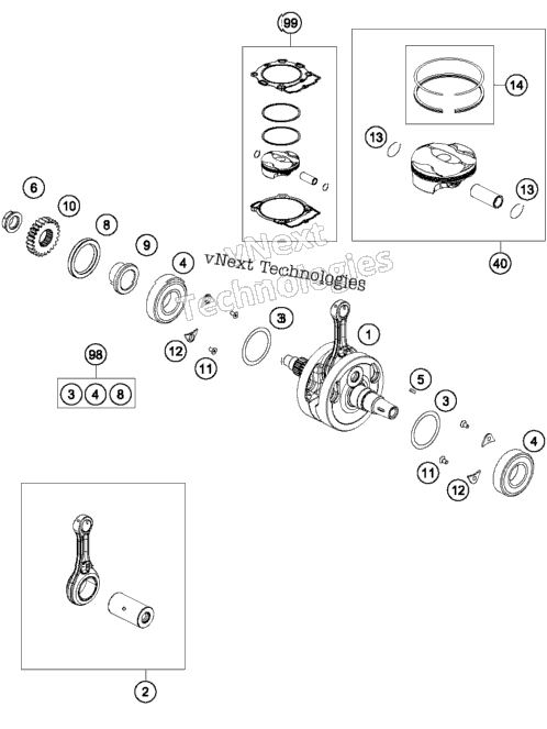 Crankshaft, Piston