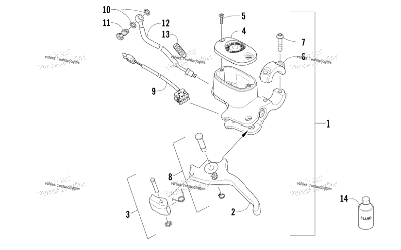Hydraulic Brake Control Assembly