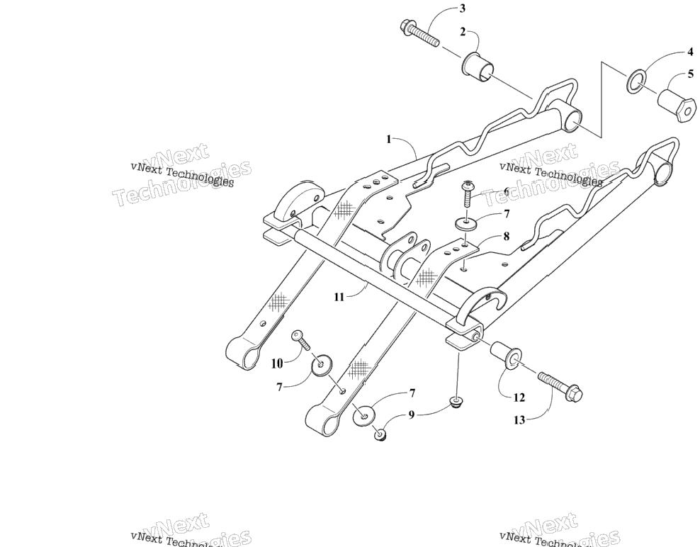 Rear Suspension Front Arm Assembly