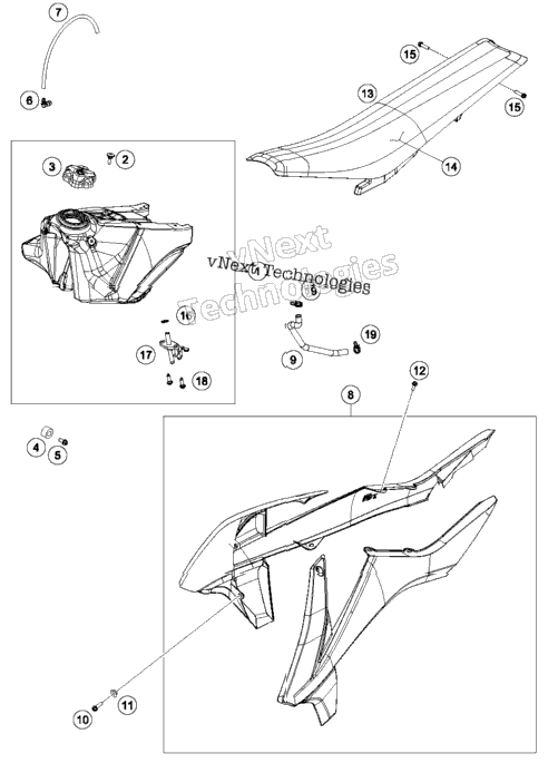 Tank, Seat, Cover