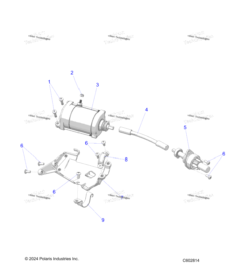 Engine, Starter Motor E.S. Option