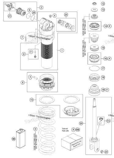 Shock Absorber Disassembled