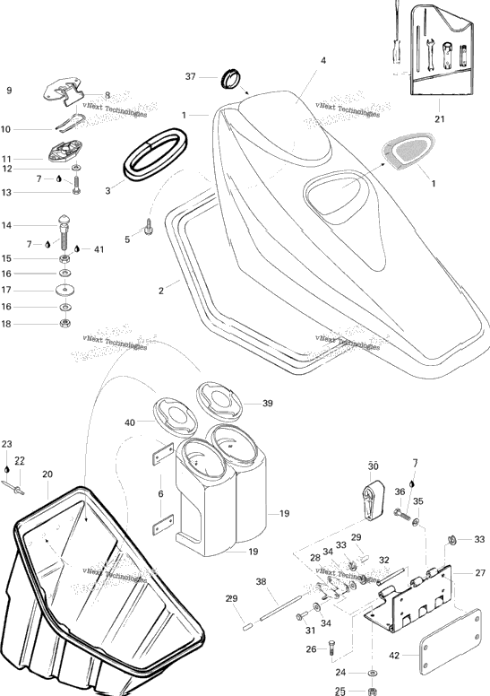 Front Storage Compartment 587