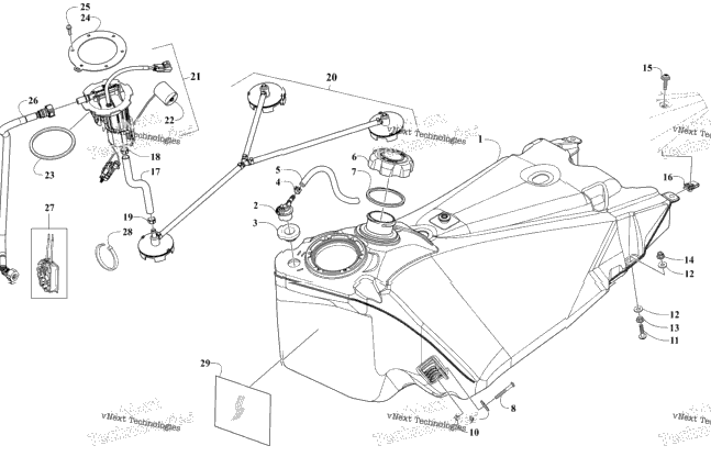 Gas Tank And Fuel Pump Assembly