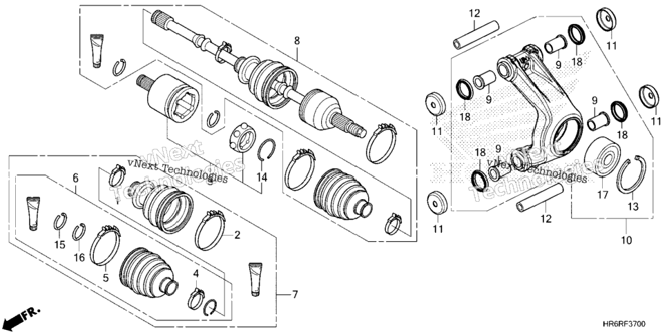 Rear Knuckle@Rear Drive Shaft