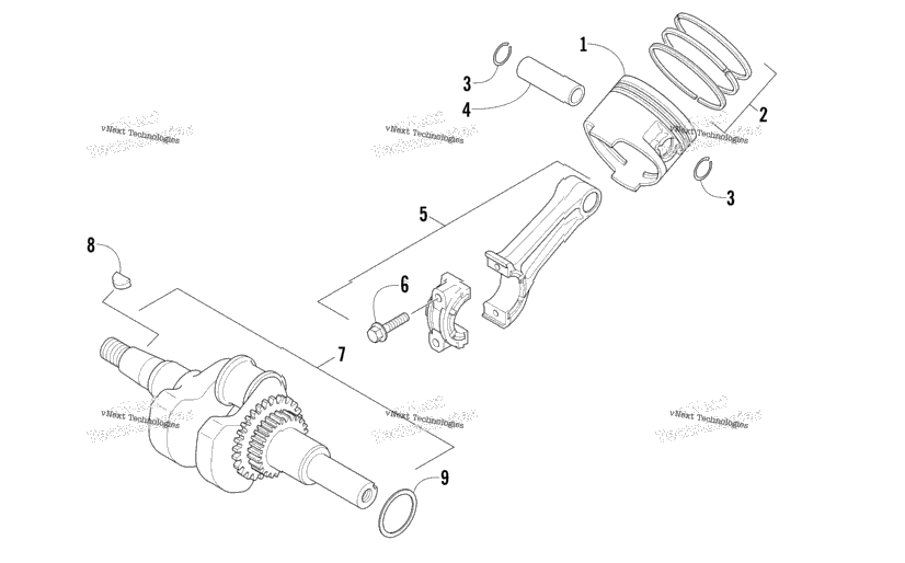 Piston And Crankshaft Assembly