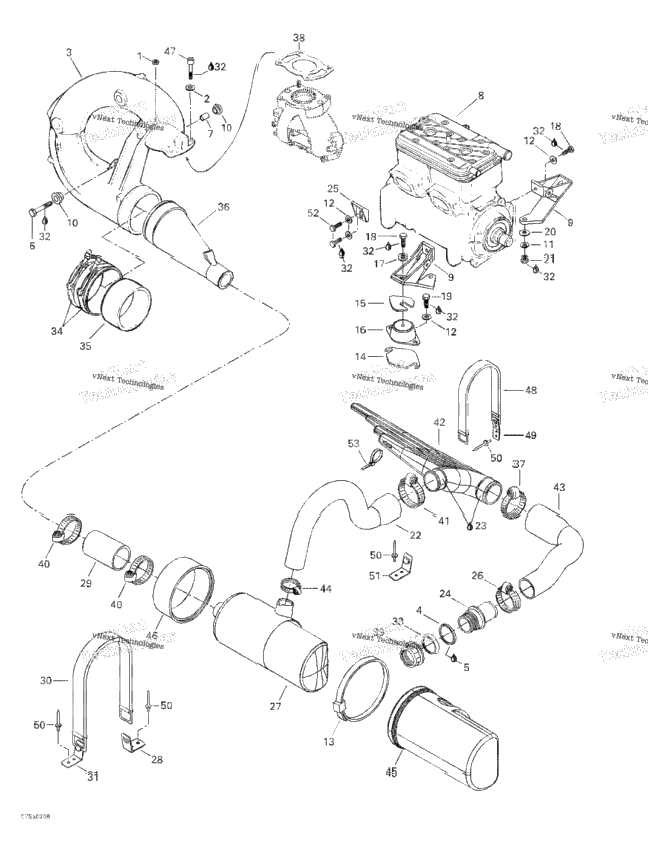 Engine Support And Muffler