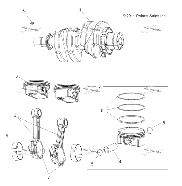 Engine, Crankshaft & Piston