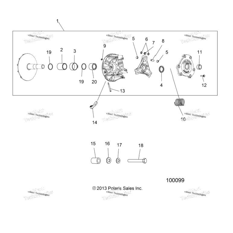 Drive Train, Primary Clutch A17see57a1/7/9/F57a4