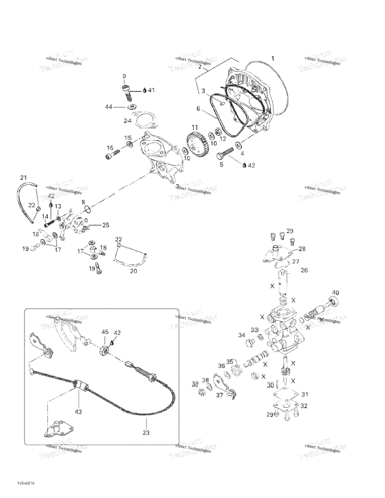 Oil Injection System, Oil Pump, Rotary Valve