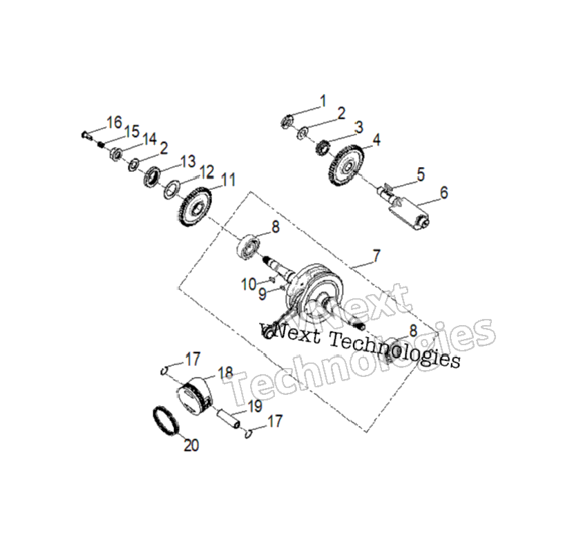 Engine, Crankshaft & Piston A17yap20a8