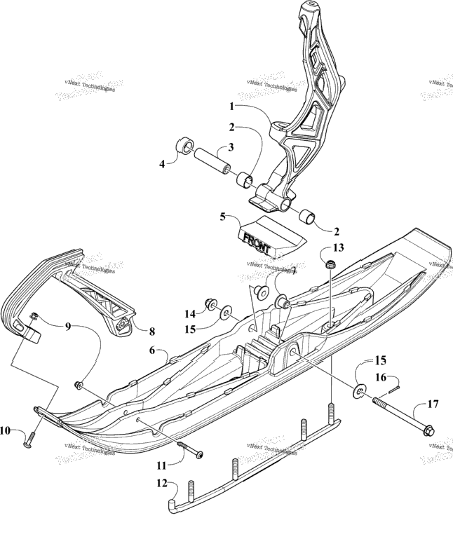 Ski And Spindle Assembly