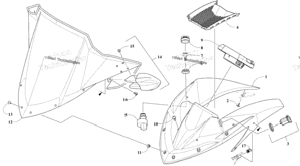Windshield And Instruments Assemblies