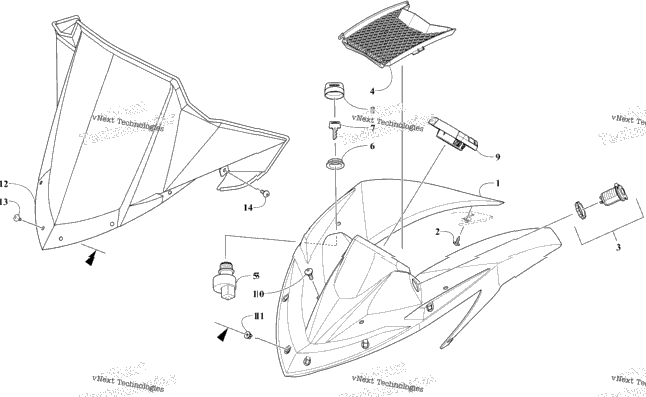 Windshield And Instruments Assemblies