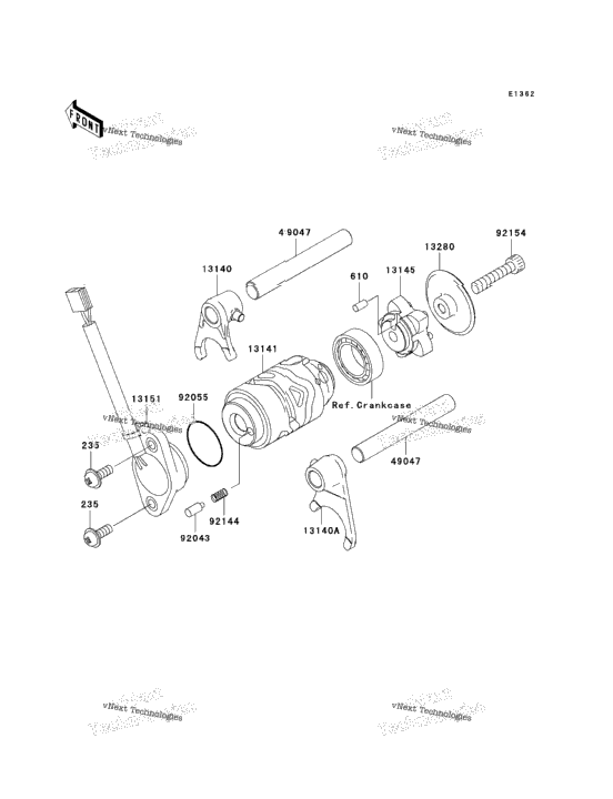 Gear Change Drum/Shift Fork(S)