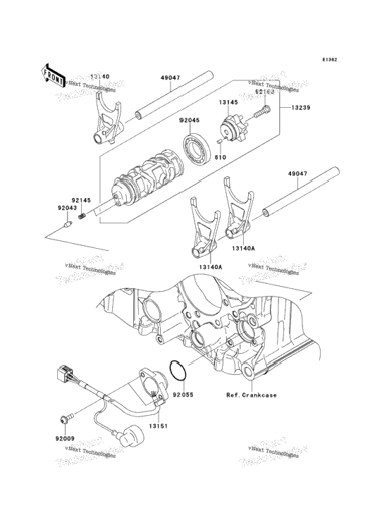 Gear Change Drum/Shift Fork(S)