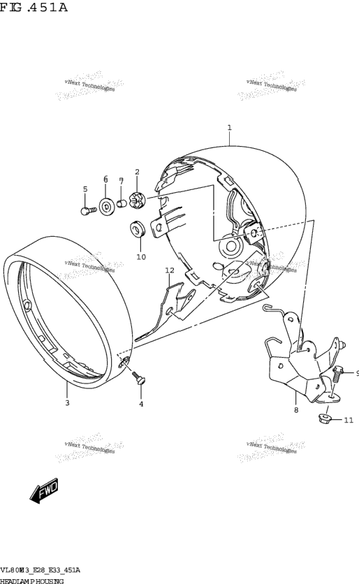 Headlamp Housing